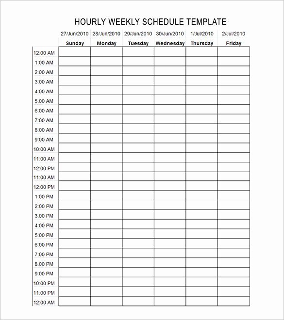 Weekly Schedule Template with Hours Inspirational 24 Hours Schedule Template – 8 Free Word Excel Pdf