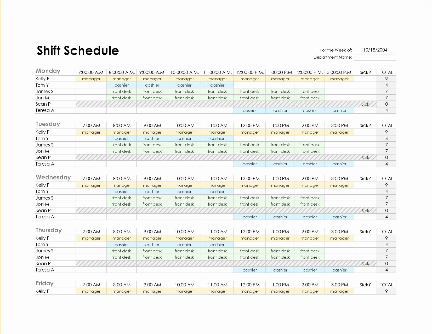 Weekly Staffing Schedule Template Best Of Monthly Employee Schedule Template Excel