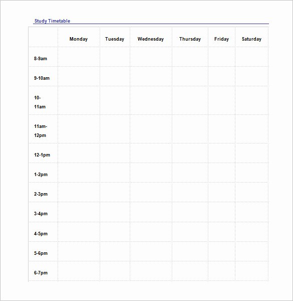 Weekly Study Schedule Template Beautiful 19 Study Schedule Templates Pdf Docs