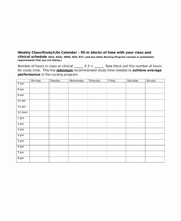 Weekly Study Schedule Template Beautiful 9 Study Planner Templates and Examples Pdf Doc