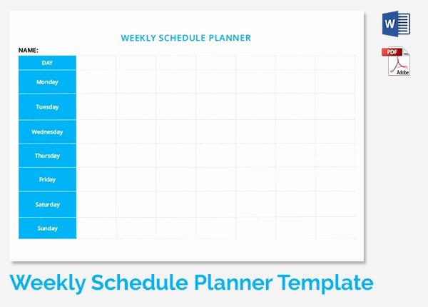 Weekly Study Schedule Template Elegant 12 Weekly Schedule Templates Doc Pdf