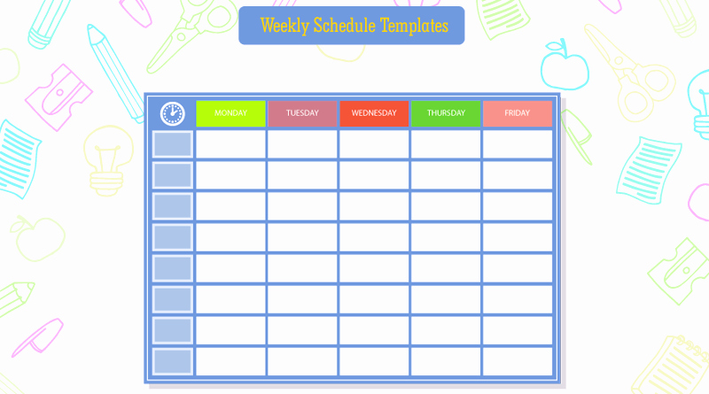 Weekly Study Schedule Template Fresh 10 Students Weekly Itinerary and Schedule Templates