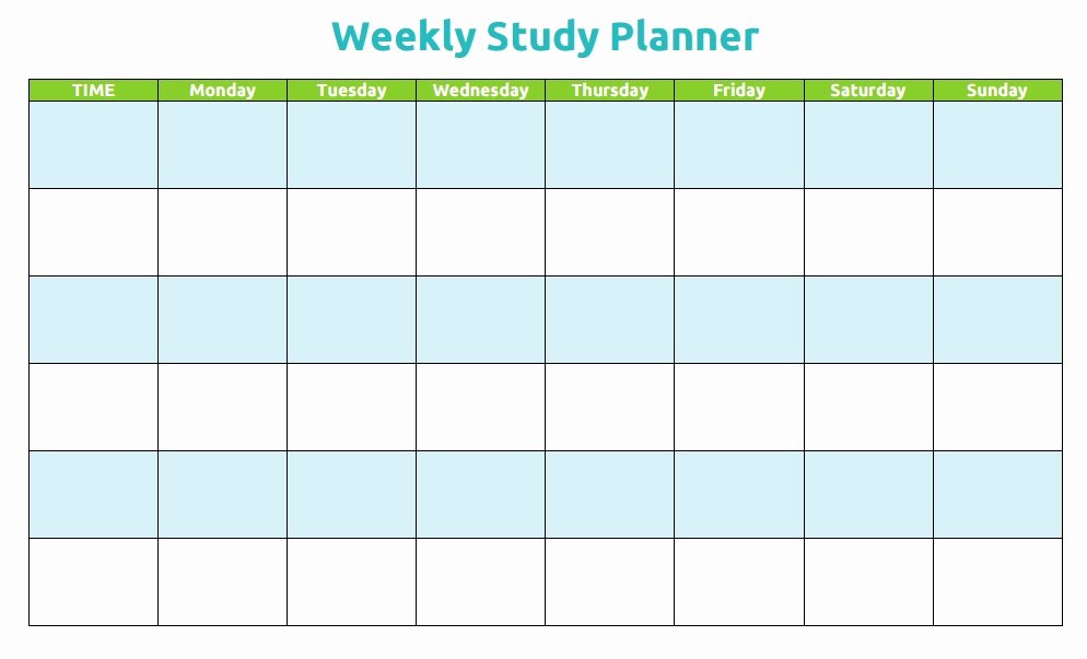 Weekly Study Schedule Template Lovely Study Schedule Template 5 Free Templates Schedule