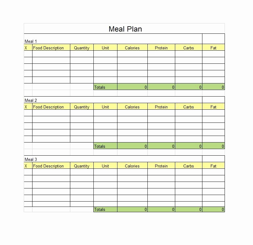Weight Loss Meal Planner Template Elegant 40 Weekly Meal Planning Templates Template Lab