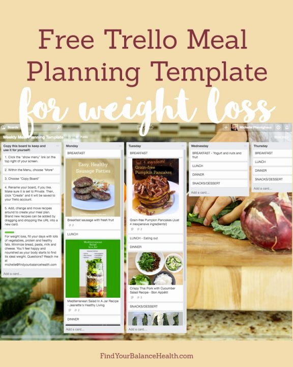 Weight Loss Meal Planner Template Elegant Get My Free Trello Board for Meal Planning &amp; Weight Loss