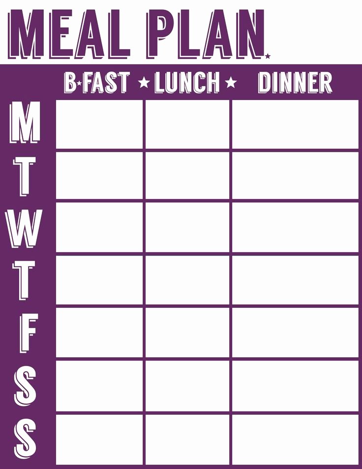 Weight Loss Meal Planner Template New Remodelaholic