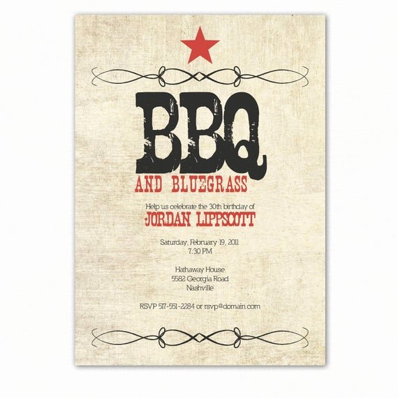 Western Party Invitation Template Inspirational Western Birthday Party Invitation Western Bbq Party