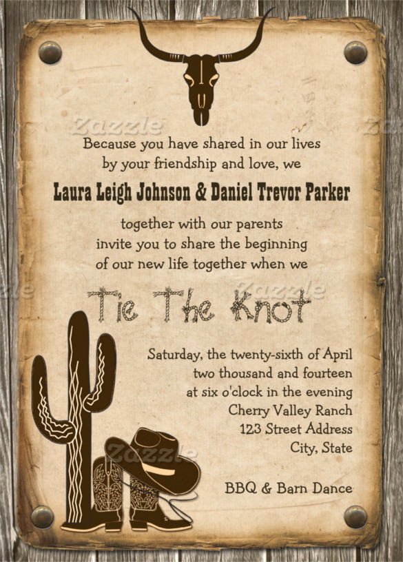 Western Party Invitation Template Lovely Free Western Invitation Templates