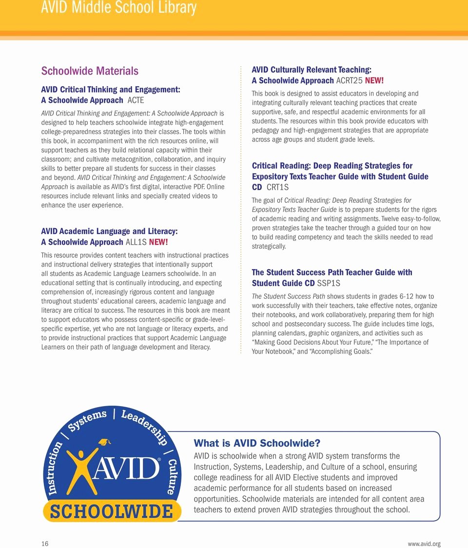 Wicor Lesson Plan Template Unique Avid Reading Strategies
