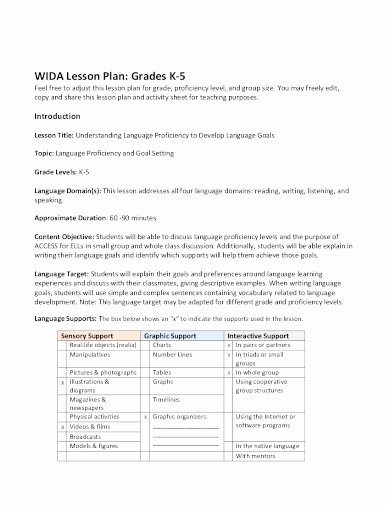 Wida Lesson Plan Template Beautiful 18 Best Lesson Plan Templates In Google Docs