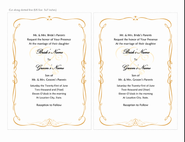 Word Invitation Template Free Lovely Invitations Fice