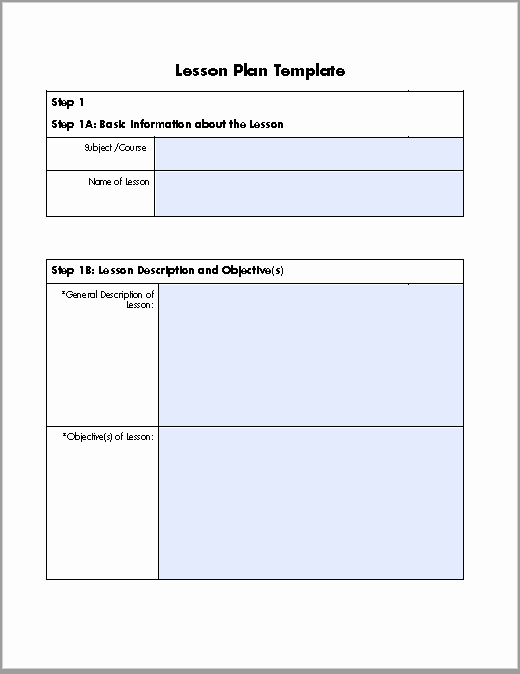 Word Lesson Plan Template Awesome 39 Free Lesson Plan Templates Ms Word and Pdfs