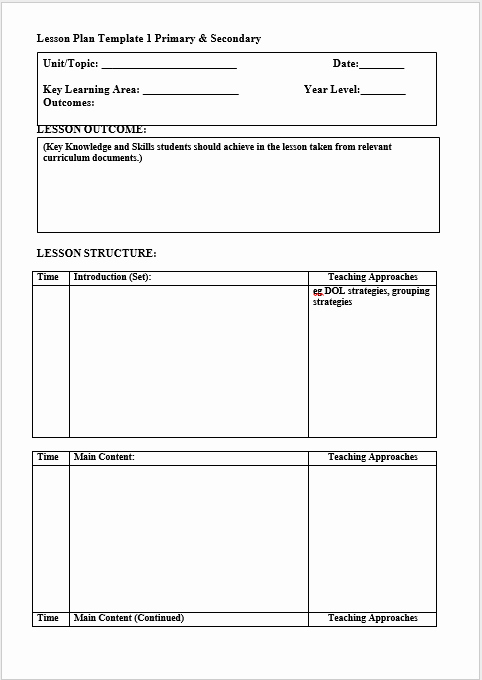 Word Lesson Plan Template Best Of 39 Free Lesson Plan Templates Ms Word and Pdfs