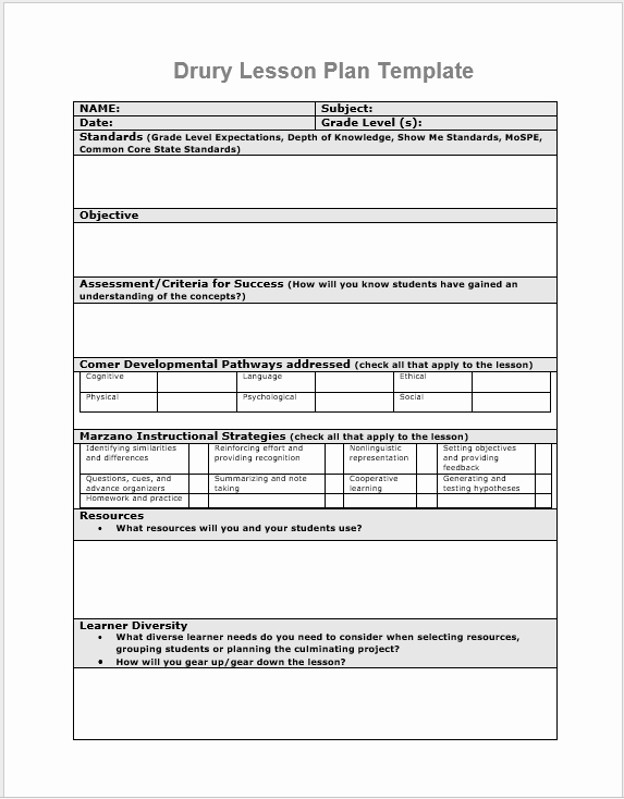 Word Lesson Plan Template Elegant 39 Free Lesson Plan Templates Ms Word and Pdfs