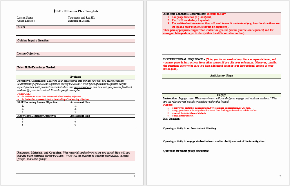 Word Lesson Plan Template Fresh 39 Free Lesson Plan Templates Ms Word and Pdfs