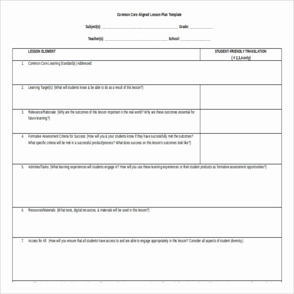 Word Lesson Plan Template Lovely 18 Microsoft Word Lesson Plan Templates