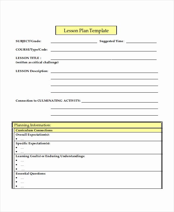 Word Lesson Plan Template Luxury Lesson Plan Template 17 Free Word Pdf Document