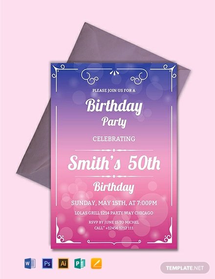 Word Party Invitation Template New Free 50th Birthday Invitation Template Word