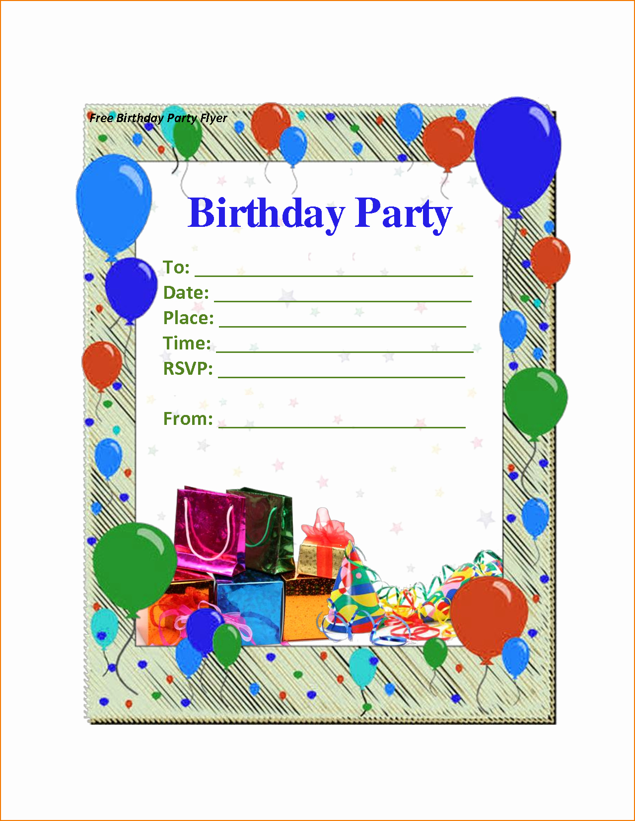 Word Party Invite Template Elegant 6 Birthday Party Invitation Template Word