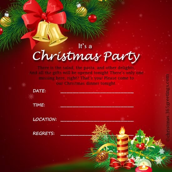 free christmas invitations templates for word