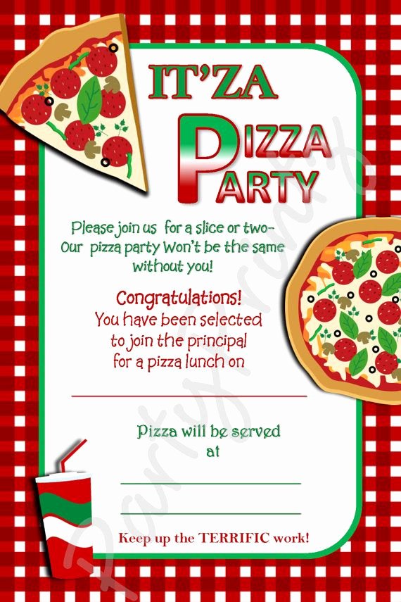 Word Party Invite Template Unique Free Printable Pizza Party Invitation Template