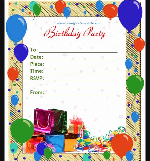 Word Template for Invitations Luxury 5 Several Different Birthday Invitation Maker