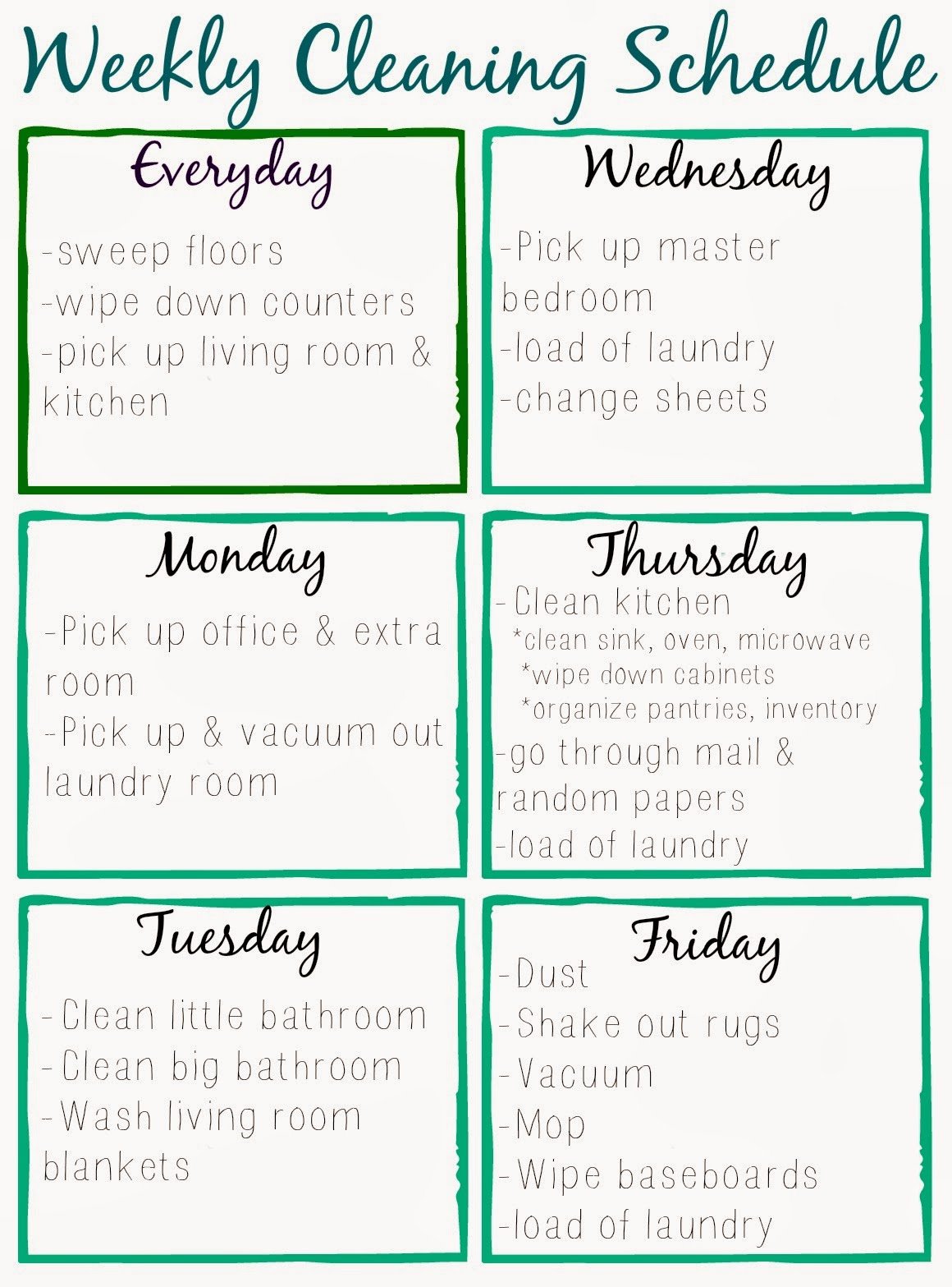 Work Cleaning Schedule Template Fresh orchard Girls Free Printable Cleaning Schedule