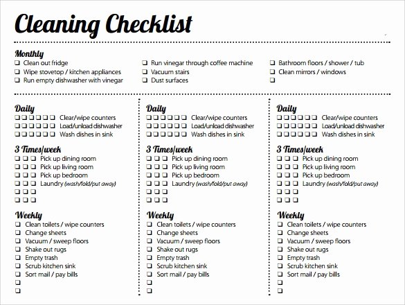 Work Cleaning Schedule Template Luxury Sample Cleaning Schedule 21 Documents In Pdf Word