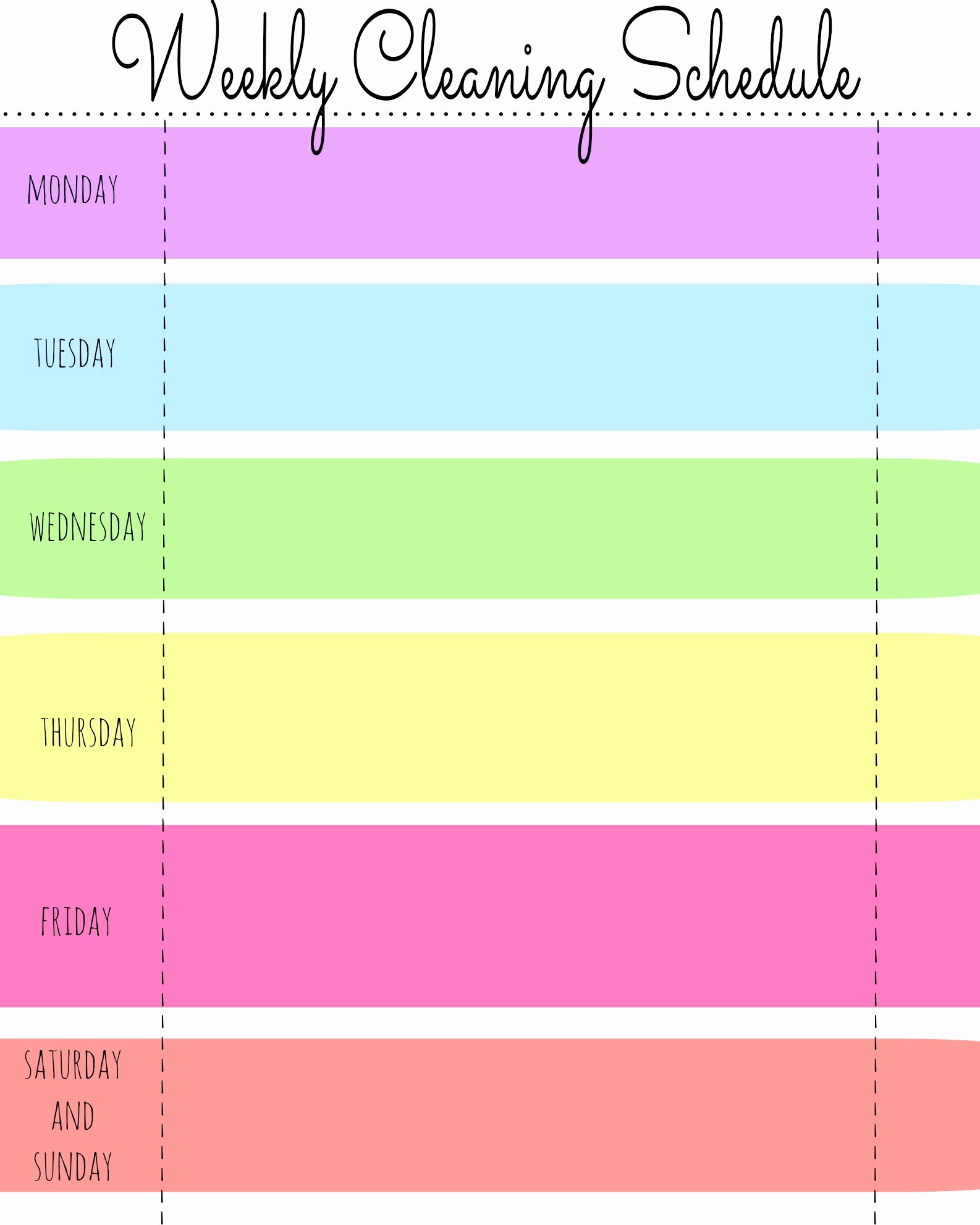 Work Cleaning Schedule Template Luxury Schedule Printable Gallery Category Page 1