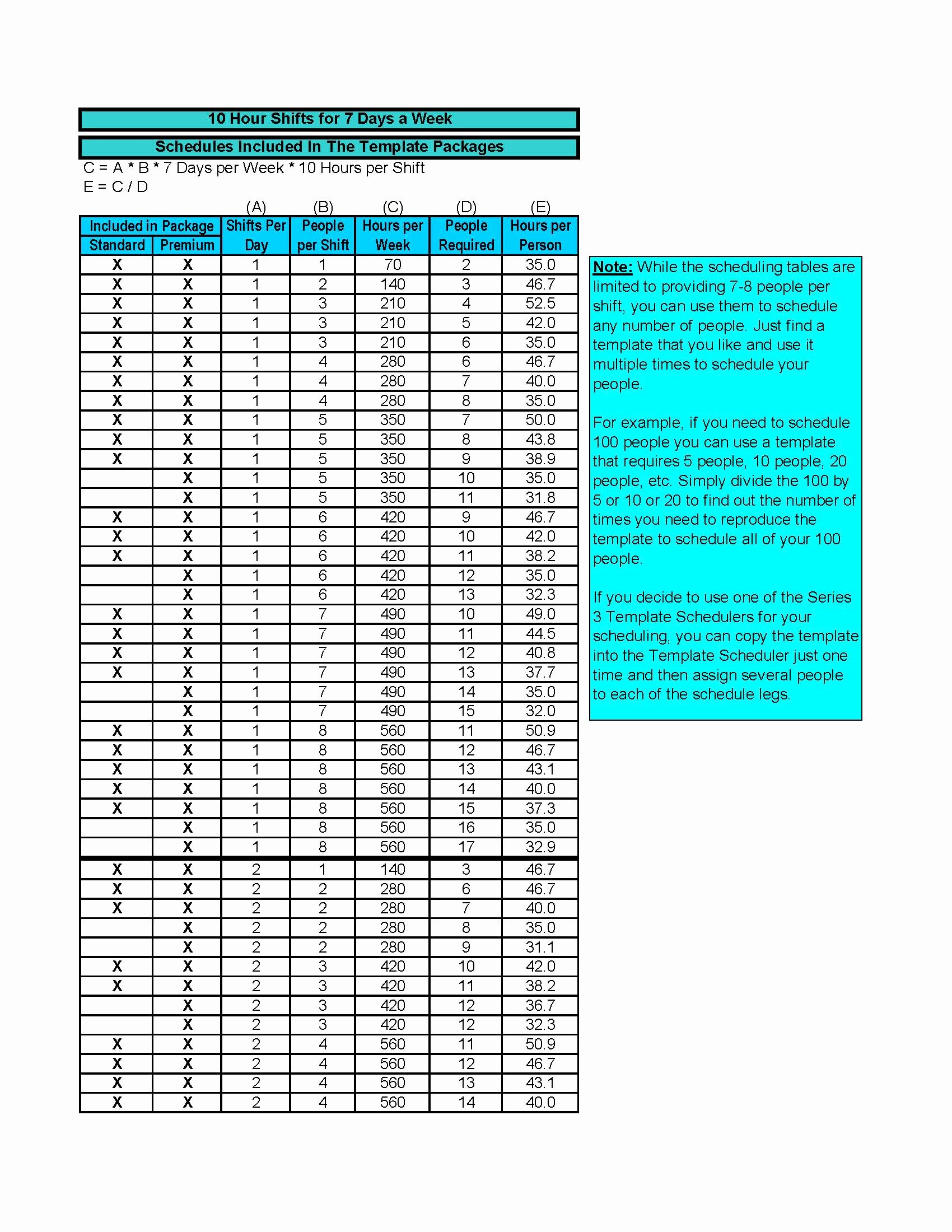 Work Hour Schedule Template Awesome Employee 10 Hour Work Schedule Template Pdf Pdf format