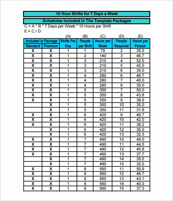 Work Hour Schedule Template Luxury Employee Work Schedule Template 17 Free Word Excel