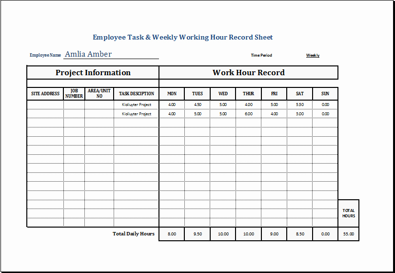 Work Hour Schedule Template New Work Hours Template Excel – Printable Schedule Template