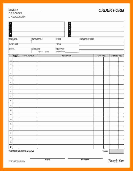 Work order form Template Free Elegant Free Printable Work order Template