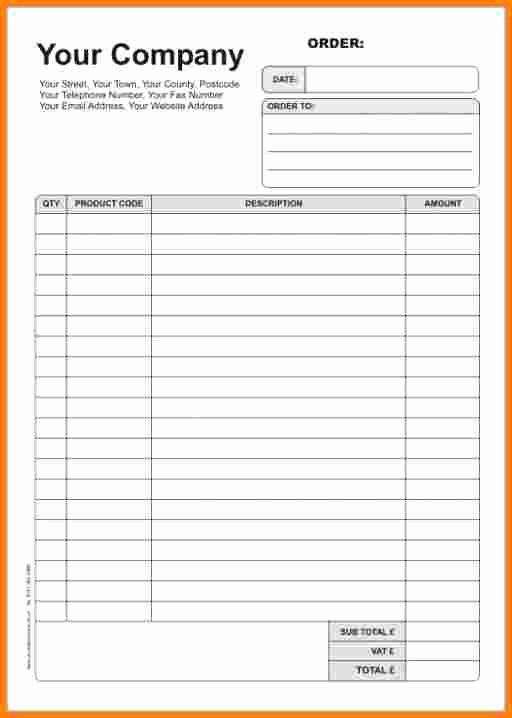 Work order form Template Free New order Sheet Template – Emmamcintyrephotography