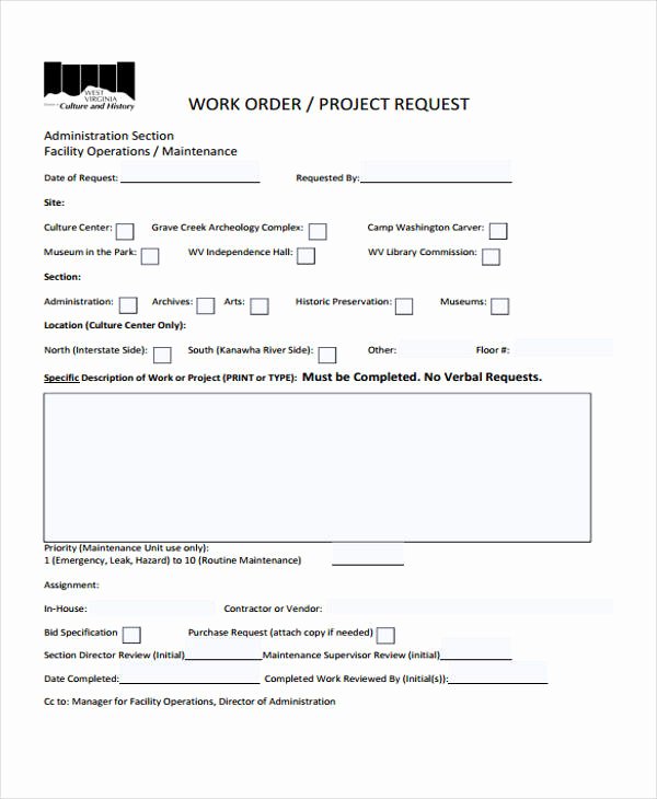 Work Request form Template Awesome 10 Work order Templates Pdf Apple Pages