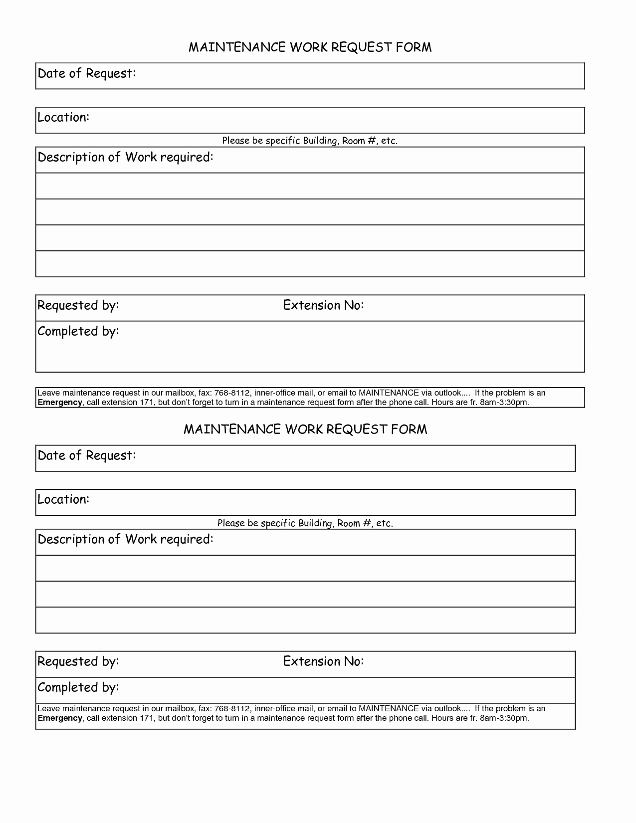 Work Request form Template Fresh Work Request form Work Request form Template