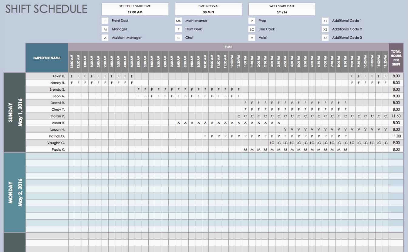 Work Schedule Template Excel Awesome Free Daily Schedule Templates for Excel Smartsheet