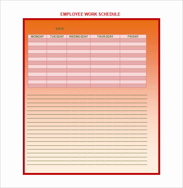 Work Schedule Template Word Best Of Free 13 Employee Shift Schedule Samples &amp; Templates In