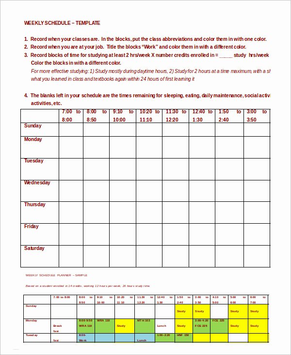 Work Schedule Template Word Luxury Schedule Planner Template 14 Free Word Excel Pdf