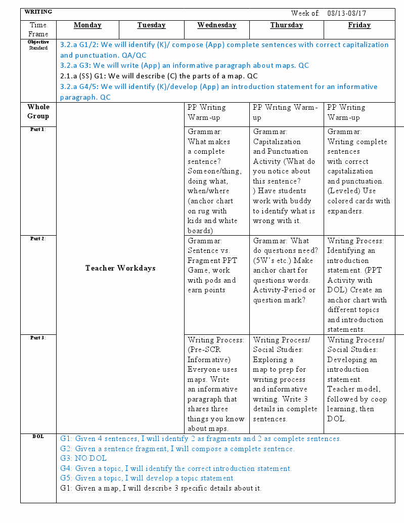 Write Lesson Plan Template Fresh Live Laugh Love Second How Do You Plan