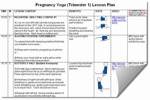 Yoga Class Plan Template Unique Yoga Lesson Plans