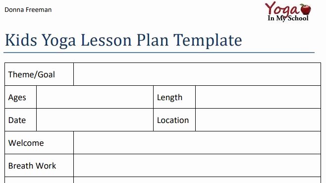 Yoga Class Planning Template Elegant Yoga Lesson Plan