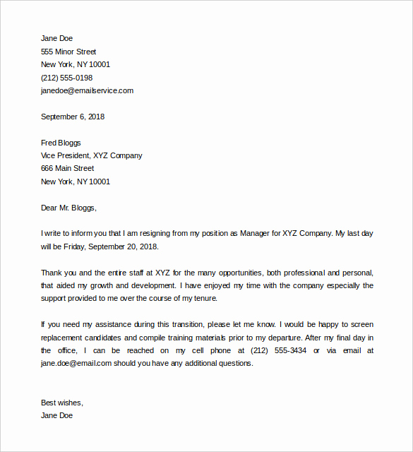 2 Week Notice Template Word Unique Two Weeks Notice Letter Template