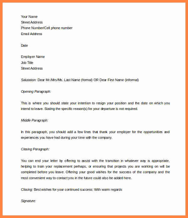 2 Weeks Notice Email Template Best Of 10 Template for Week Notice