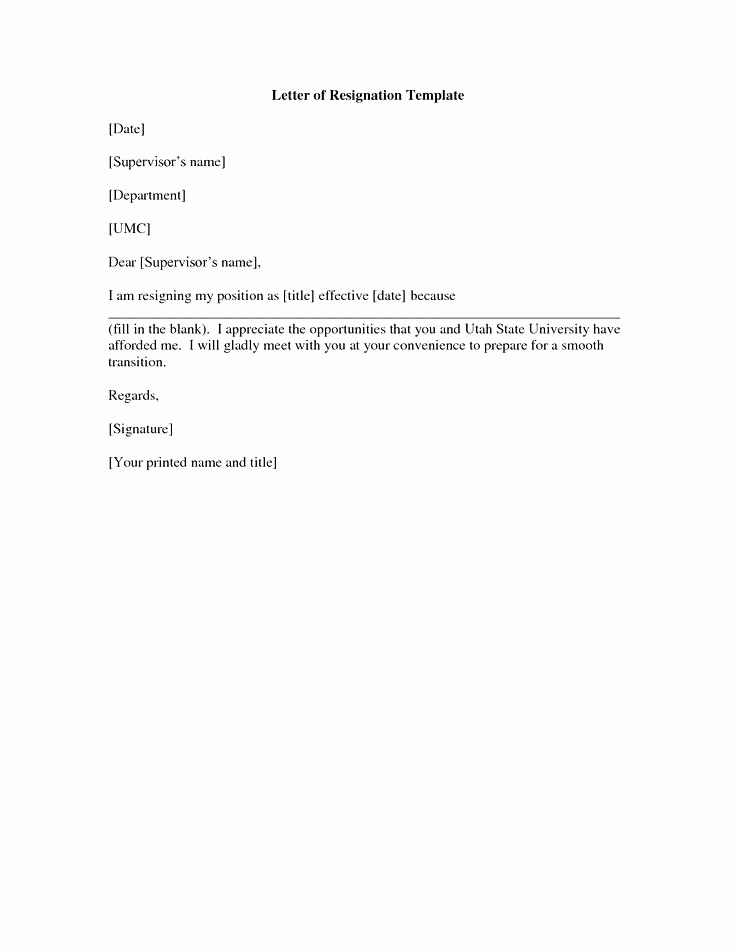 2 Weeks Notice Email Template New 12 Resignation Letter Samples for Nurses
