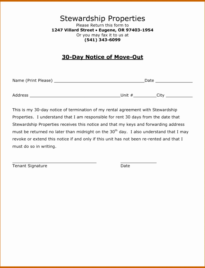 30 Day Notice oregon Template Fresh Section 8 Eviction Notice Template