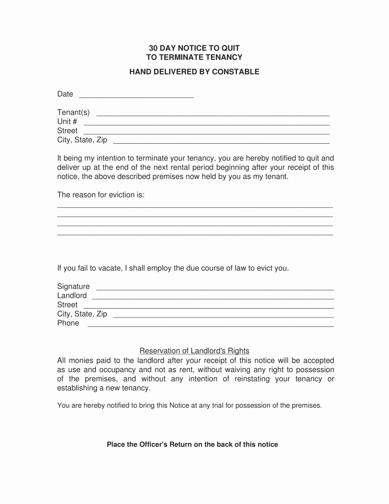 60 Day Eviction Notice Template Lovely Eviction Notice form