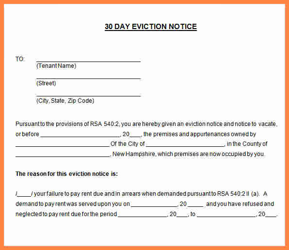 60 Day Eviction Notice Template New 9 Sample 30 Day Notice to Tenant