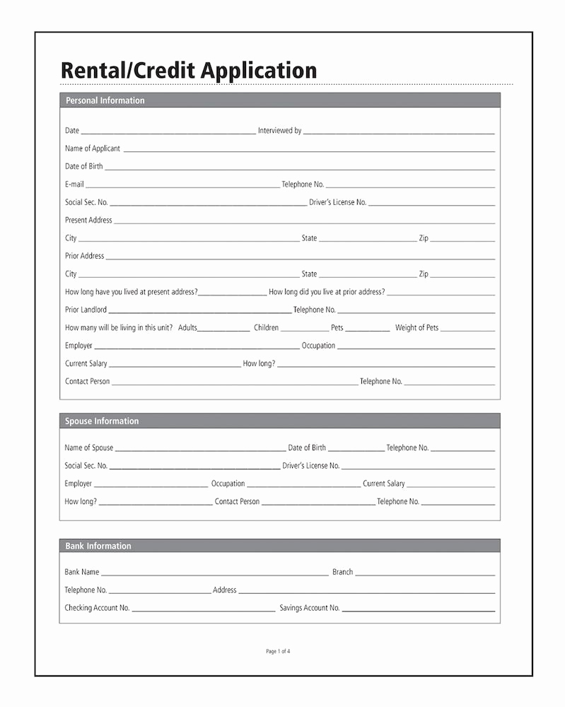 Adams Gift Certificate Template New Adams Rental Credit Application forms and Instructions