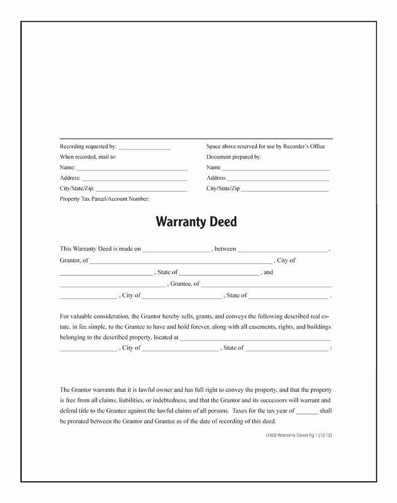 Adams Gift Certificate Template Unique Adams Warranty Deed forms and Instructions